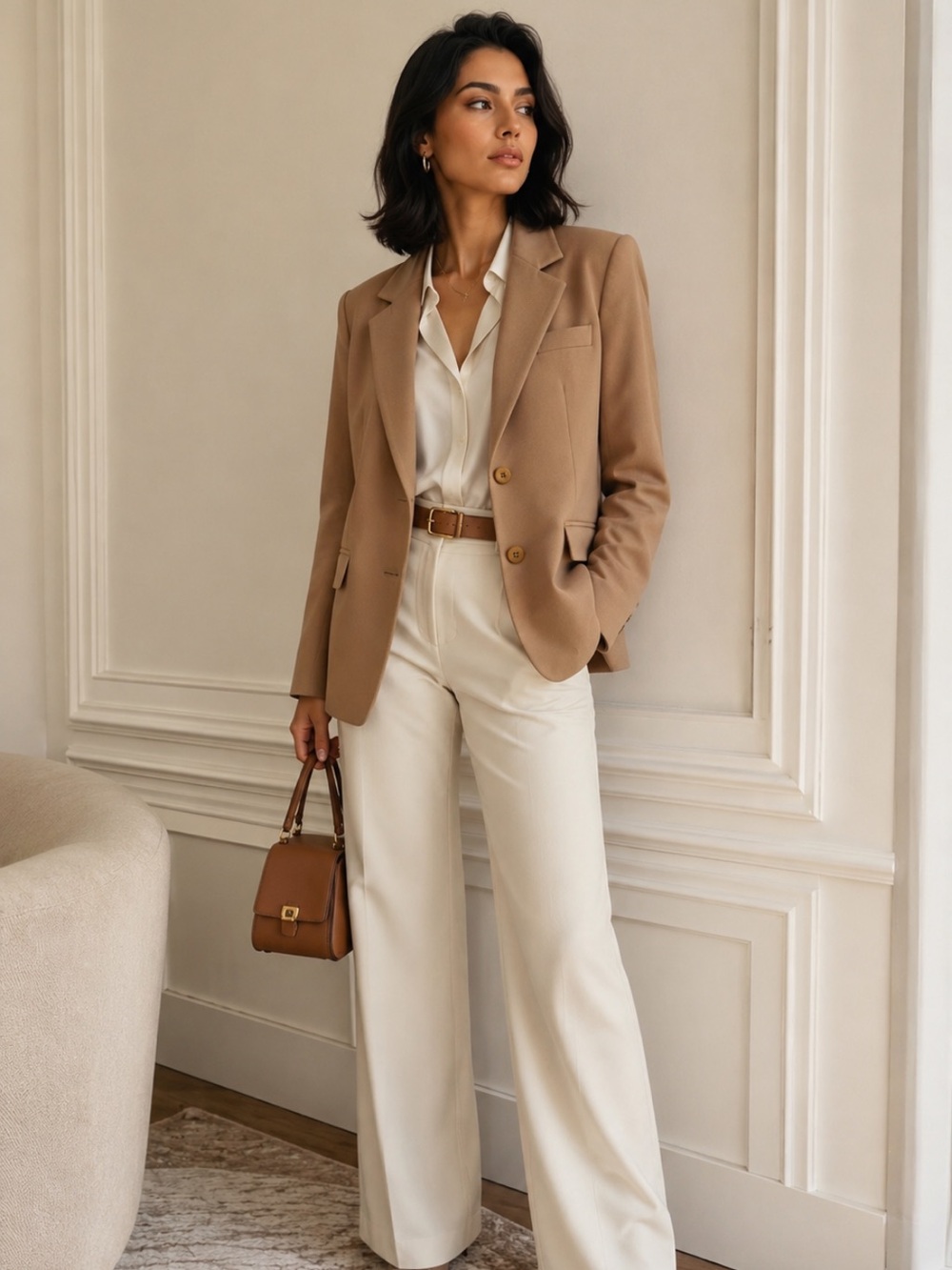STAUD City Blazer – Camel | Women’s Size Small